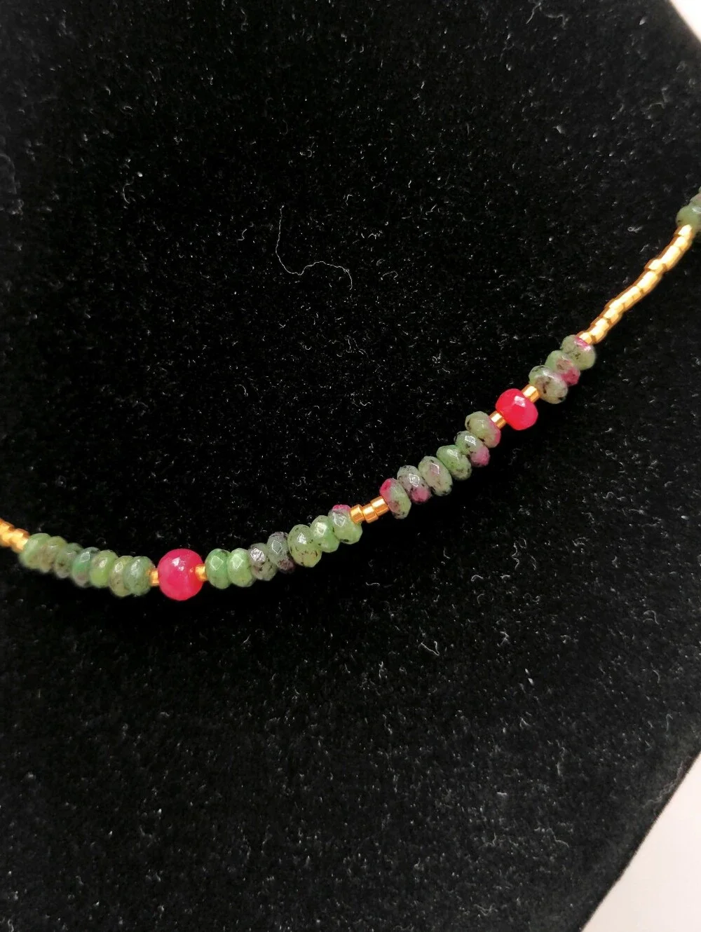381MIDALANE Ruby Gemstone Choker